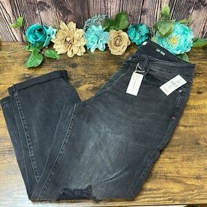 Warp + Weft LAX Girlfriend Jeans Gray Plus Size 16 High Rise